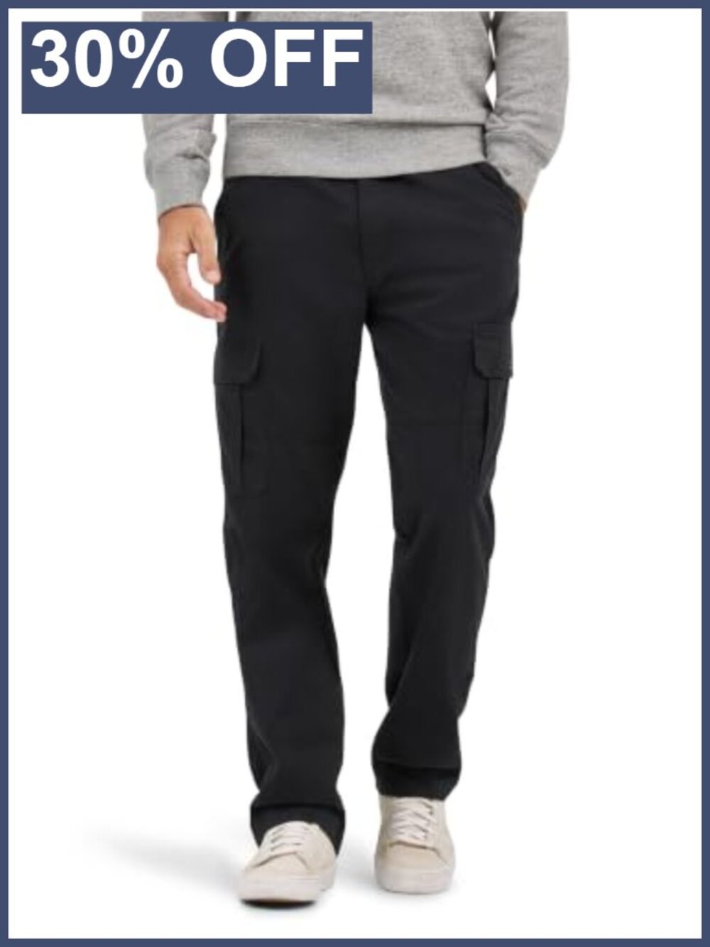Men's Relaxed Fit Stretch Cargo Pants Straight Leg Mid Rise Casual Work Pant